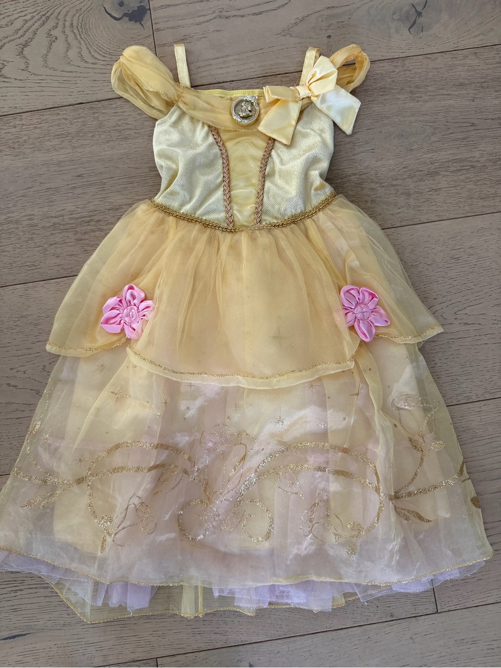 Disney Store Princess Belle Costume Dress Size 4 Toddler Kids